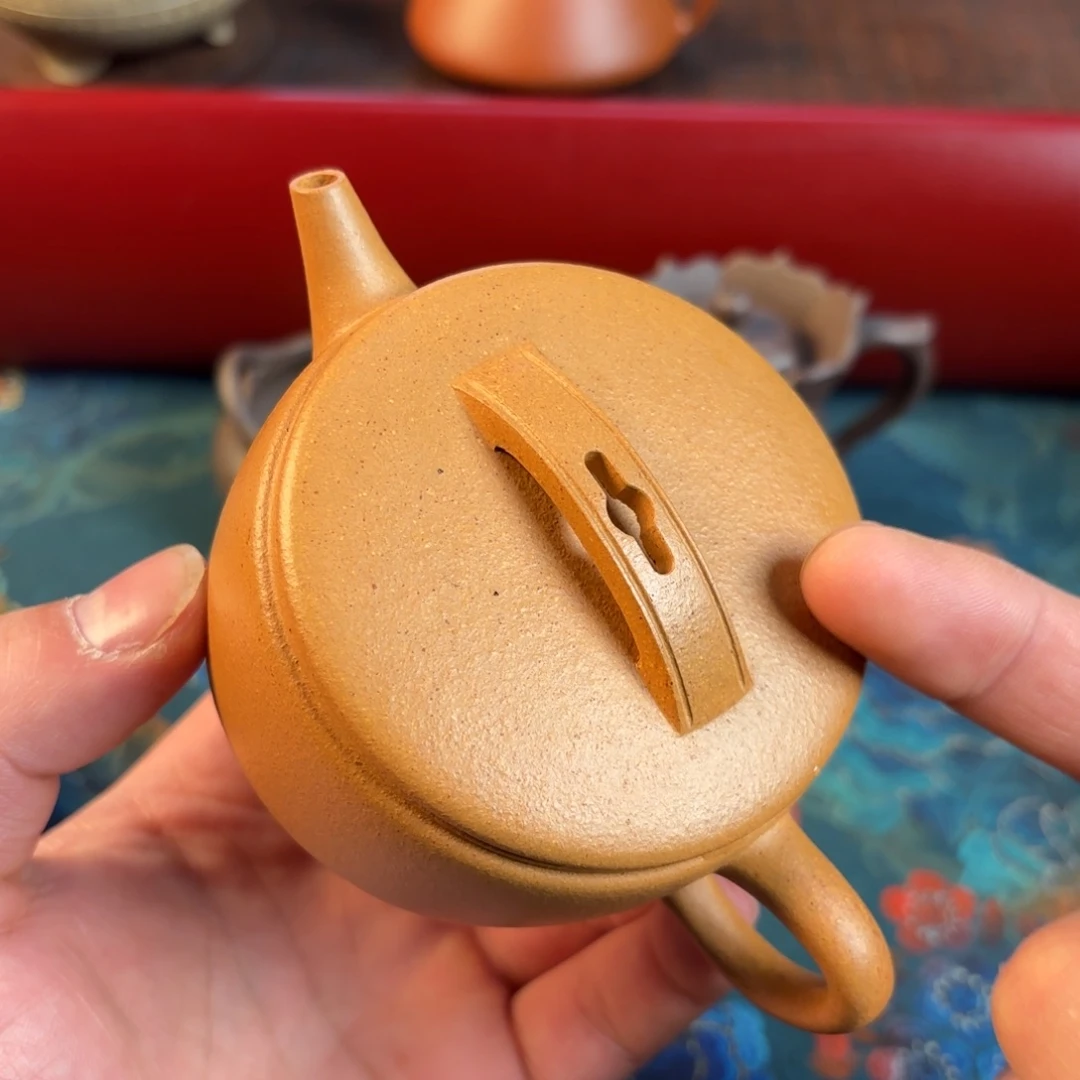 紫砂茶壶鱼*黄段 汉瓦130cc