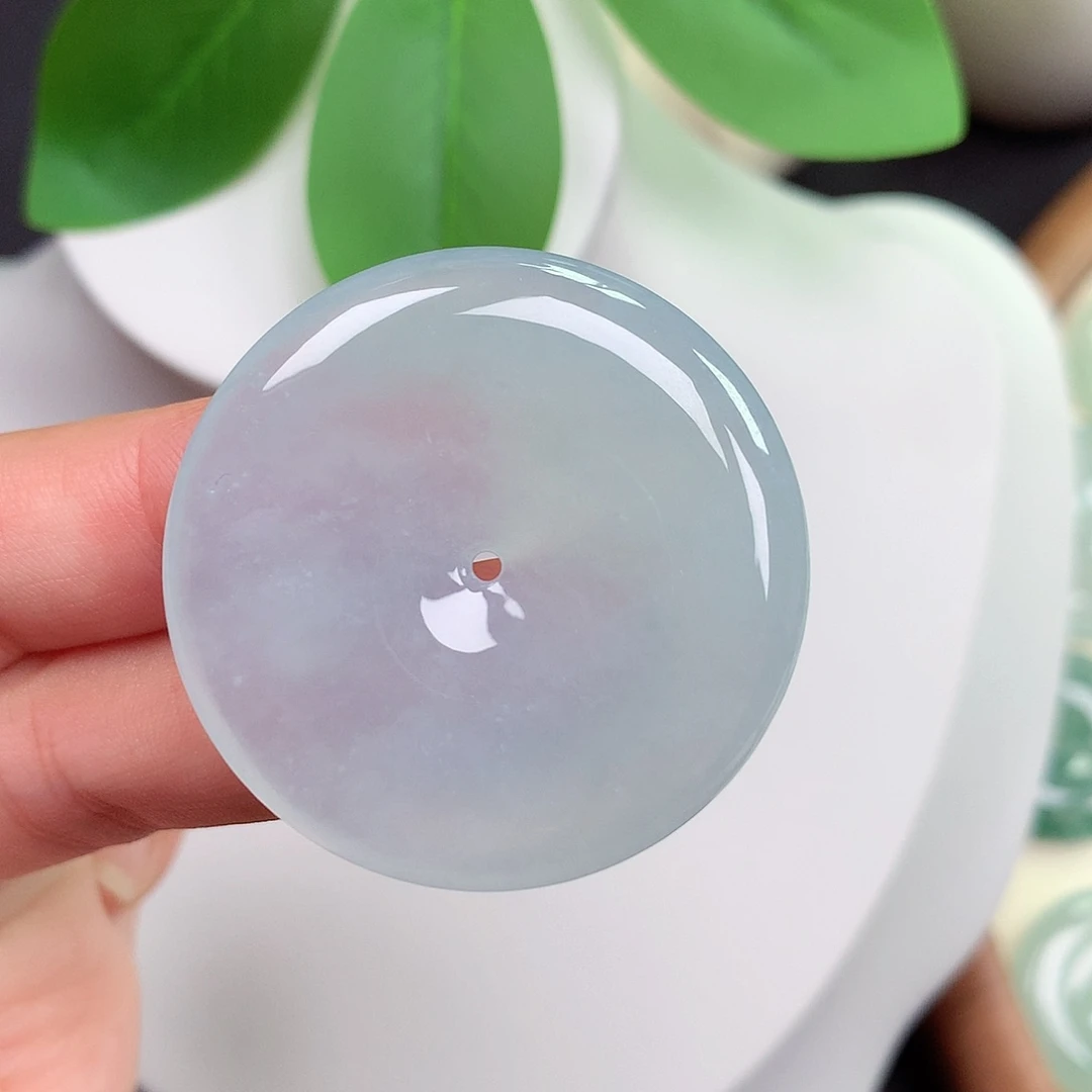 颈饰未镶嵌翡翠平安扣 37.9x6.0mm