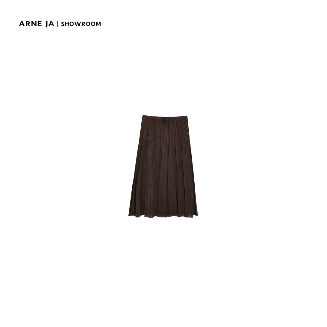 ARNE JA｜“手风琴”叠褶塔克量感A型中长半身裙W7000222