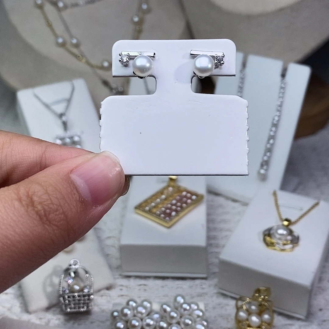 银S925镶嵌淡水珍珠耳饰