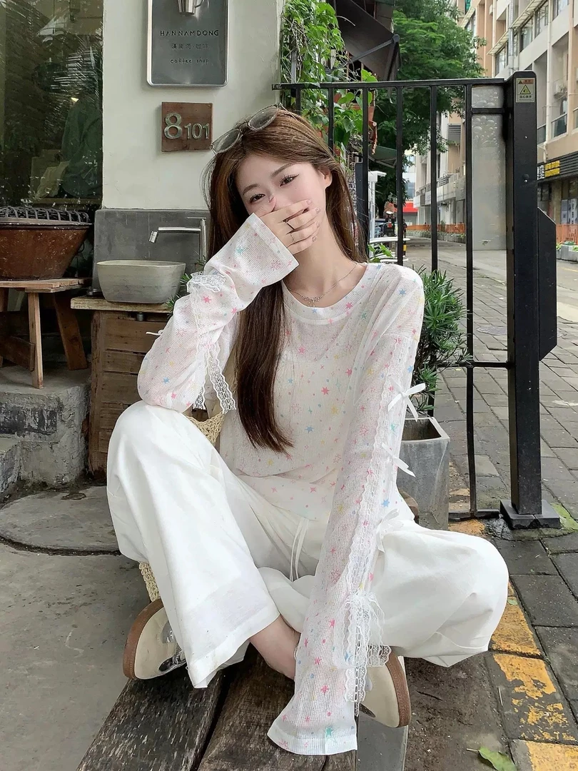 预【余子酱】甜美夏季毛衣拍一发三发四发五罩衫薄款