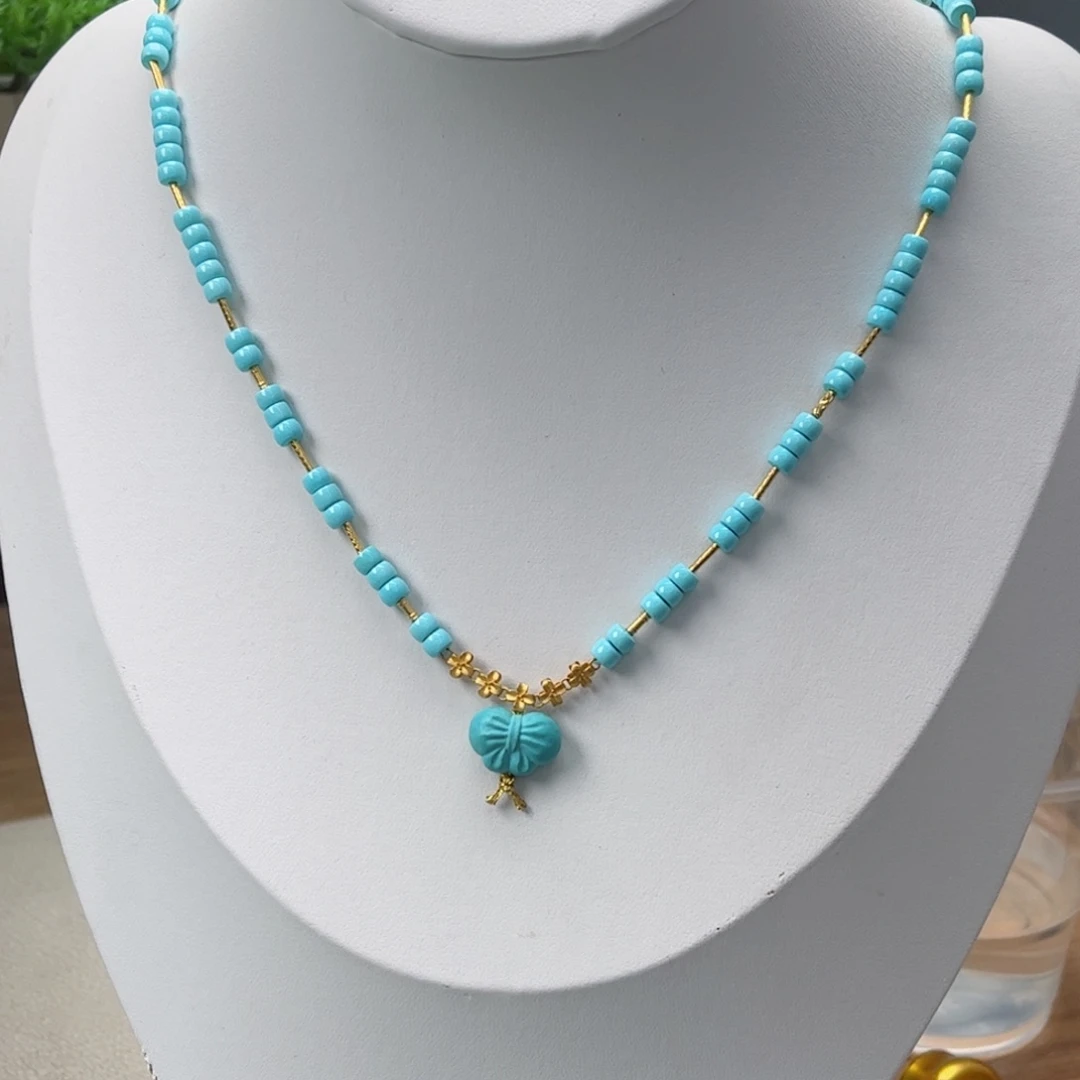 18K金镶嵌绿松石配饰