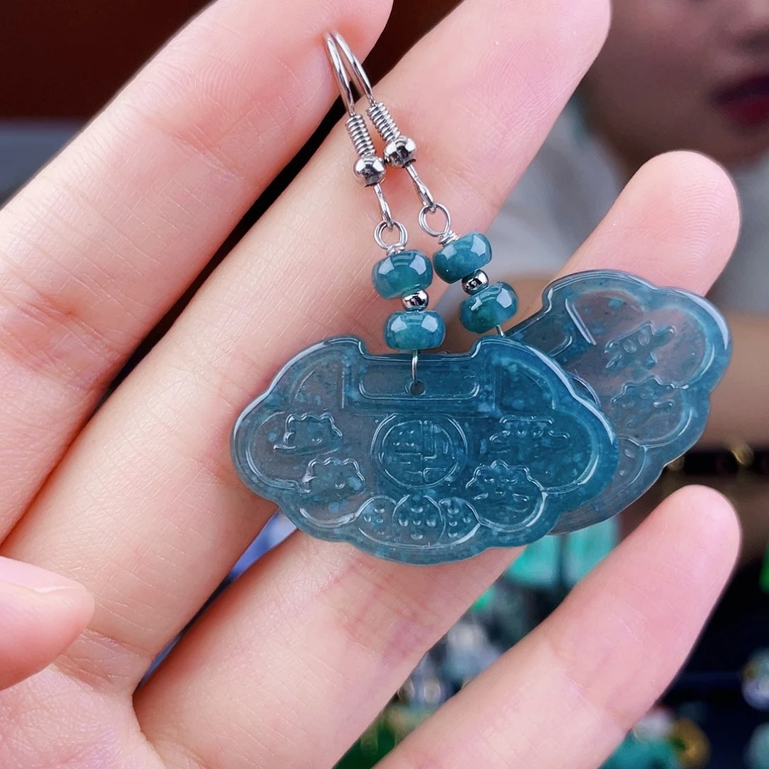 翡翠未镶嵌耳饰饰品