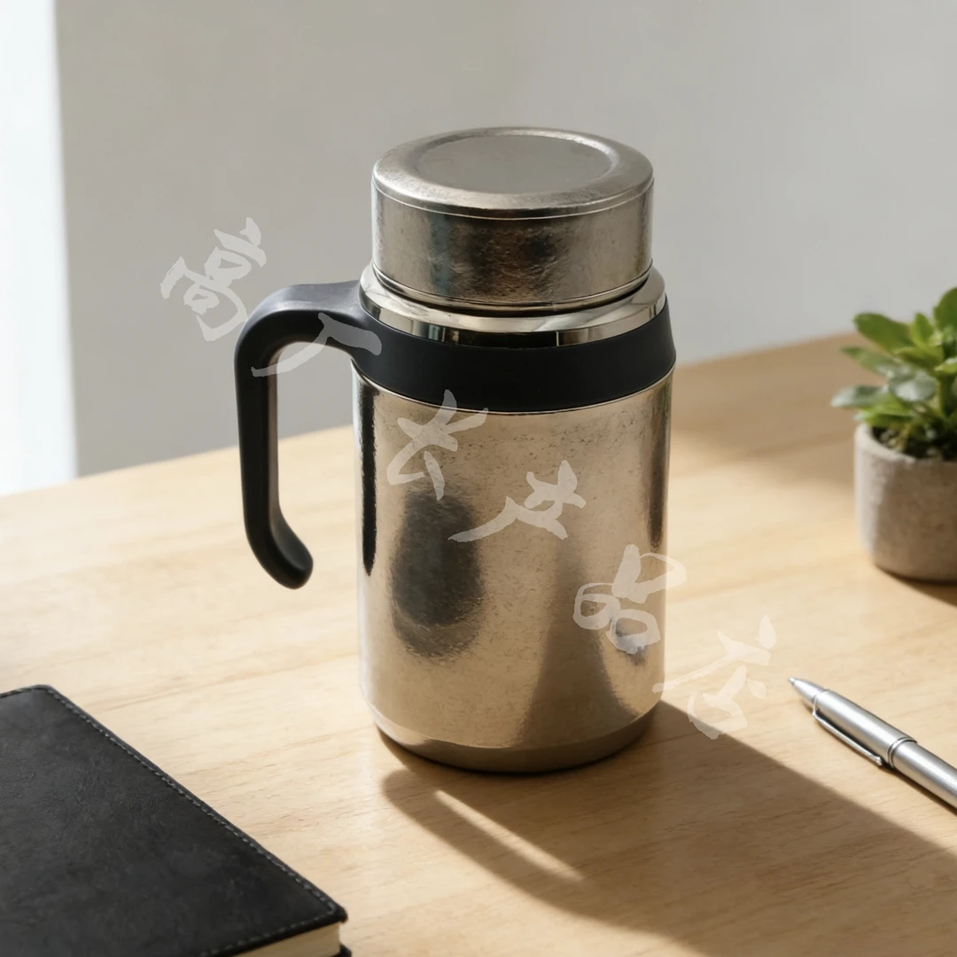 【新品升级】内外双层纯钛高端大气老板杯车载家用大容量便携650ml