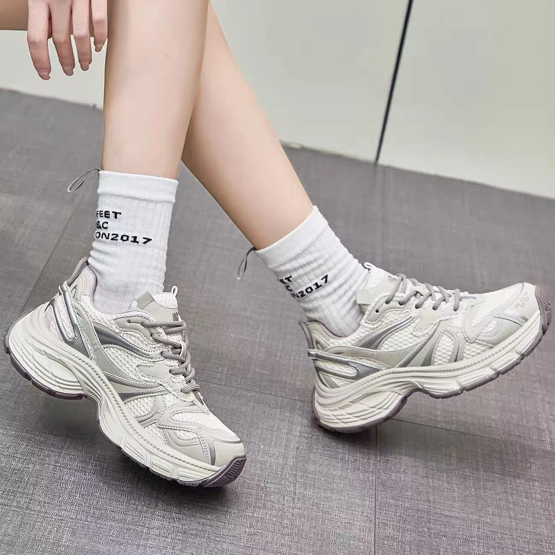 C8935  紫色   时尚休闲鞋 圆头厚底轻便外穿运动老爹鞋