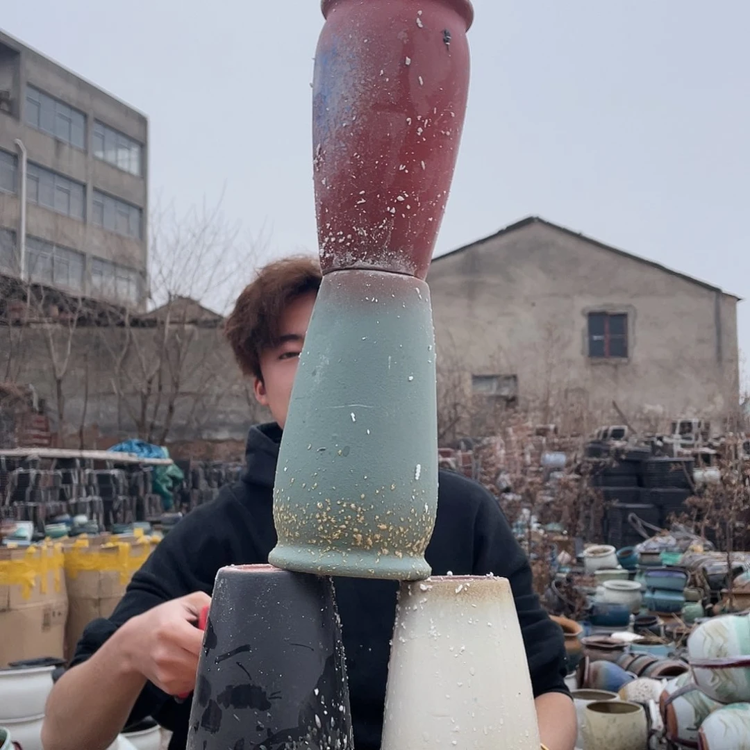 红陶宜兴紫砂花盆