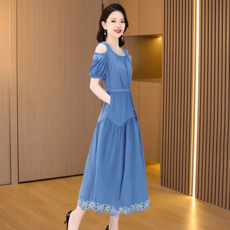 【可蓓儿】法式连衣裙2025新款女夏深圳南油高端小个子减龄显瘦裙子