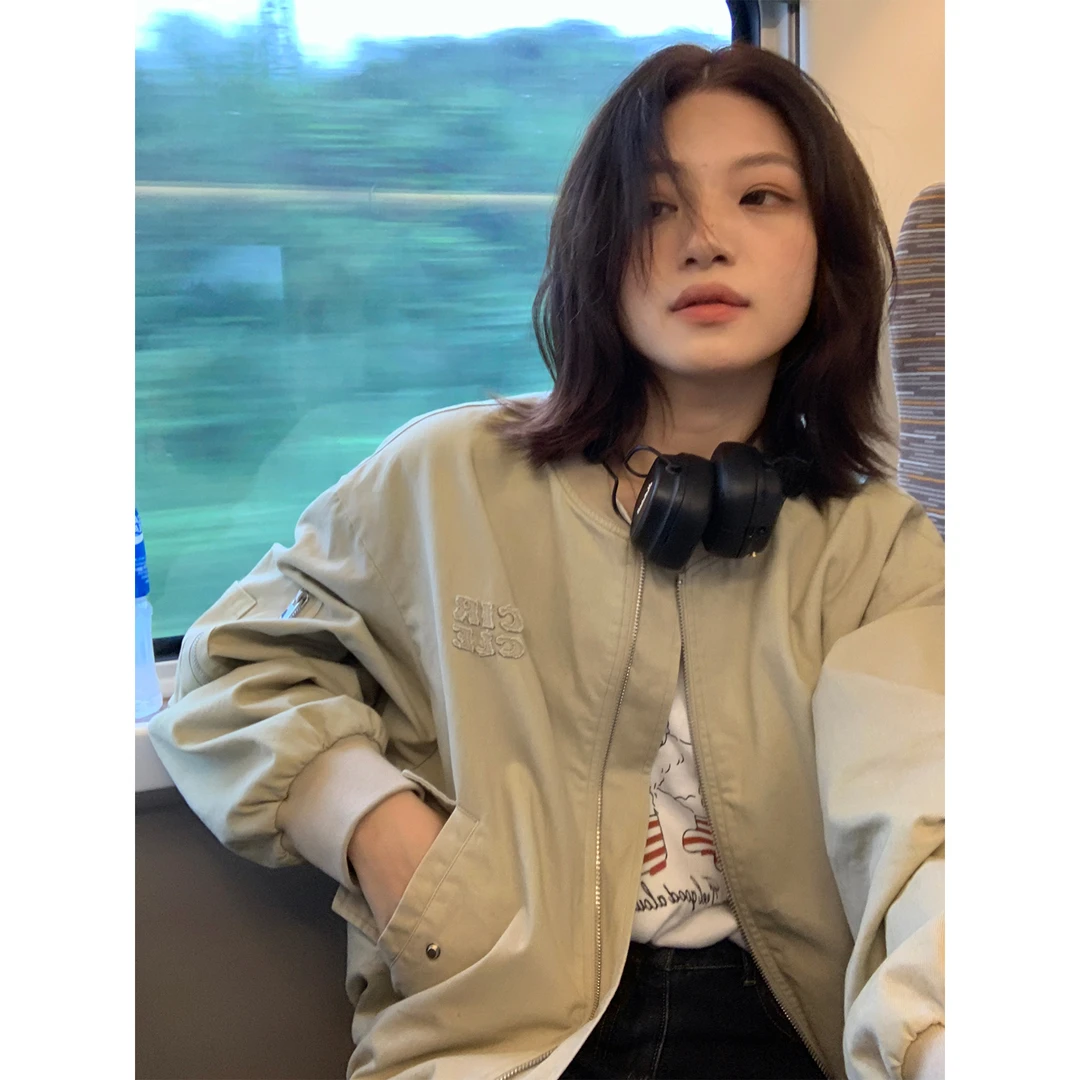 【西西里安】  复古奇遇~磨毛贴标美式飞行夹克外套