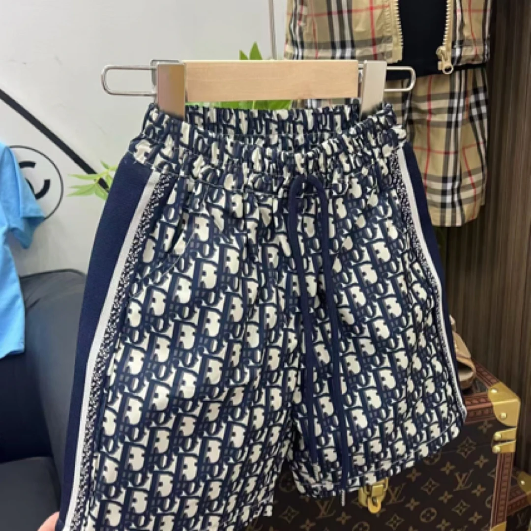 2025潮牌裤子儿童休闲短裤宝宝五分裤百搭休闲夏季提花短裤