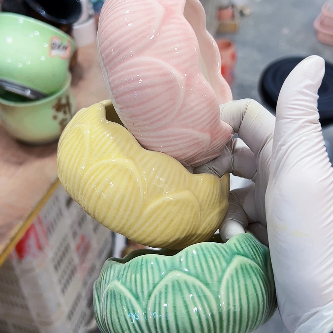 有孔，外贸尾单陶瓷花盆凑单10米包邮