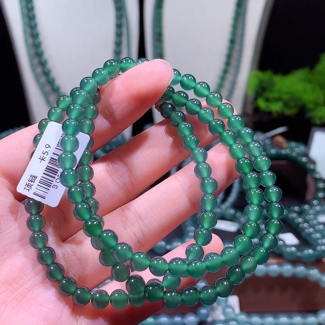 翡翠未镶嵌手链天然a货翡翠项链6