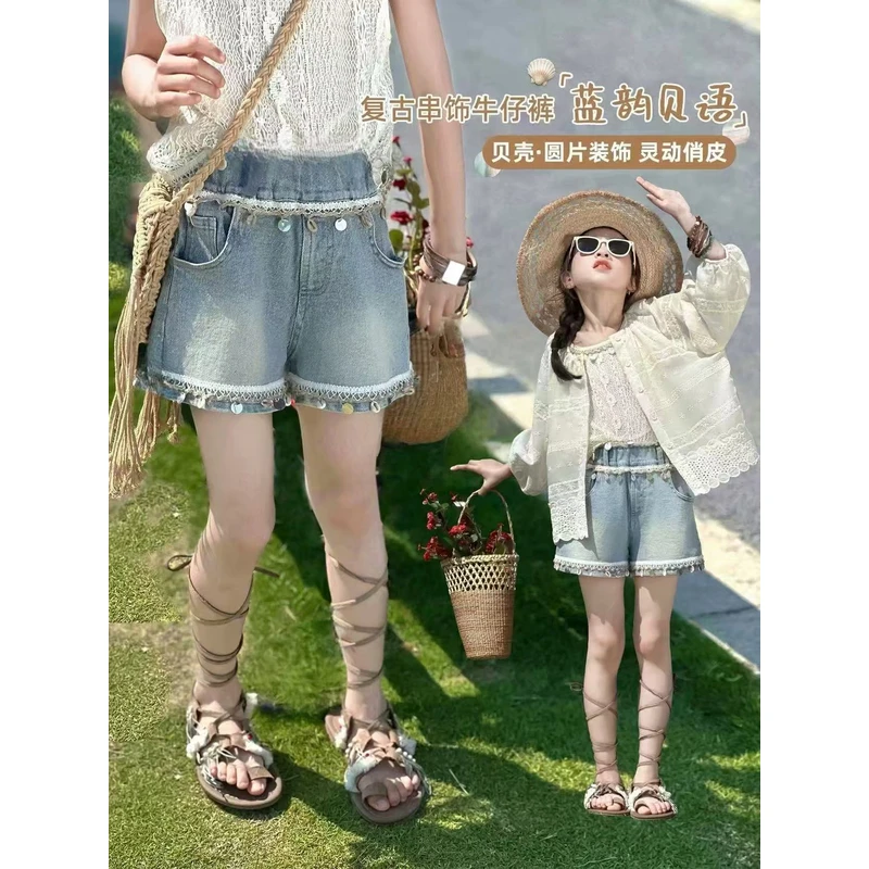 儿童短裤女童夏季牛仔裤百搭女宝牛仔短裤洋气韩版中大童宝宝裤子