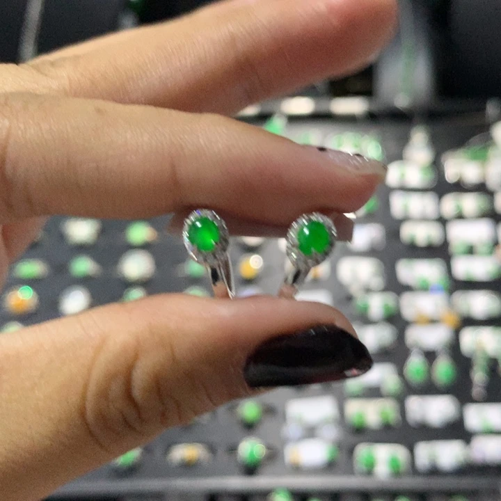 翡翠银S925镶嵌戒指