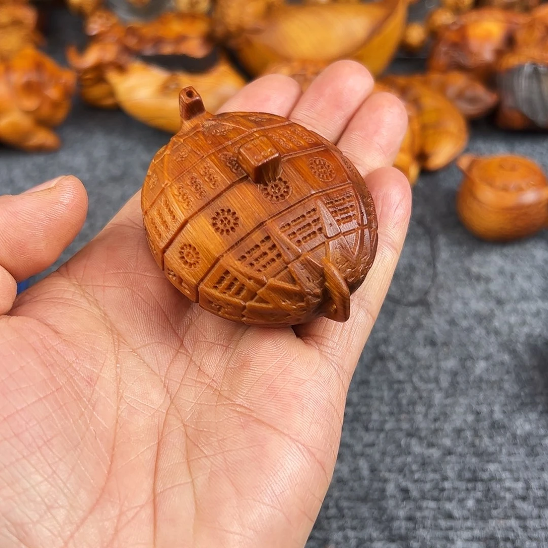 柏木太行崖柏溏心手把件壶