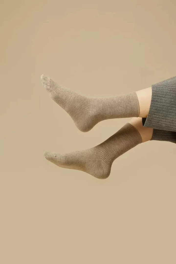 【晓晴的私服2】48支精纺羊绒羊毛袜女中筒袜秋冬防寒保暖毛袜