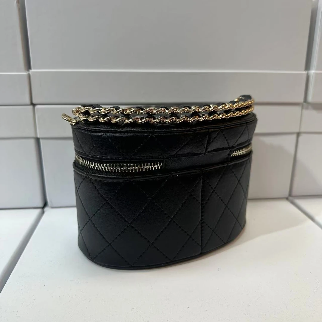 手拿球女士潮流盒子包小香风肩包简约抽绳百搭