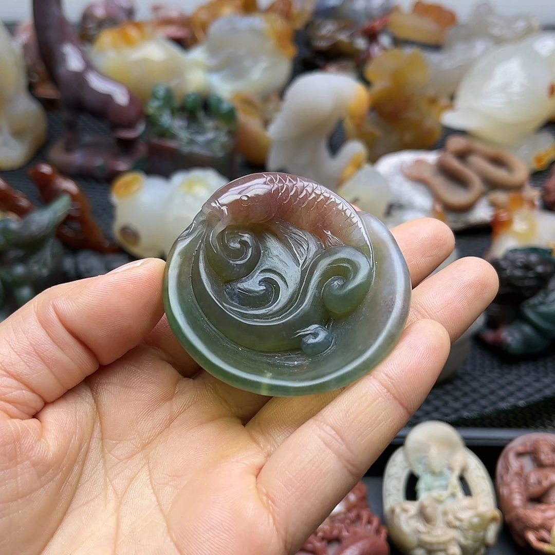 石英质玉摆件未镶嵌南**珊