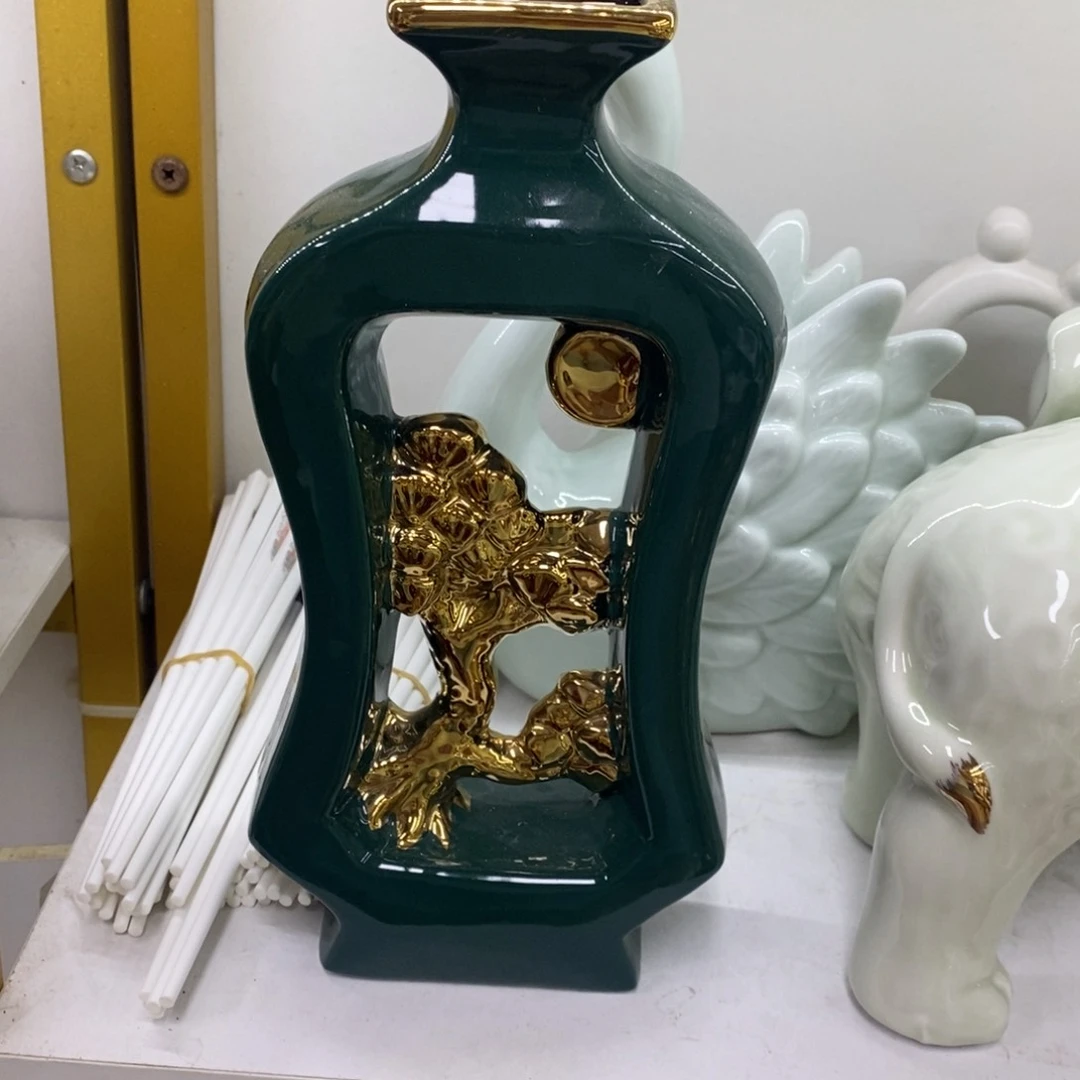 有机玻璃陶瓷工艺品花瓶摆件