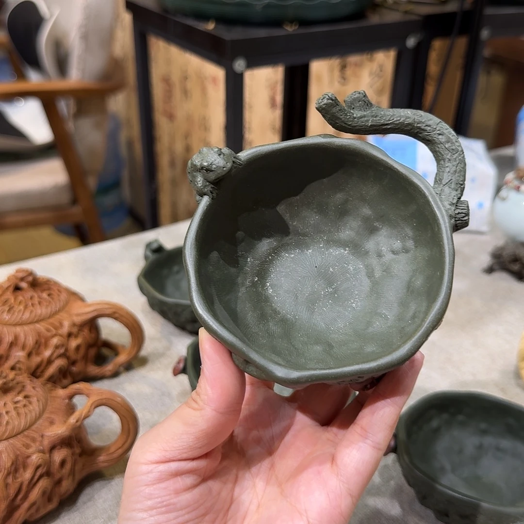 茶杯紫砂绿泥供春