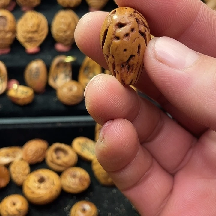 三***水纯手工制作桃核三通