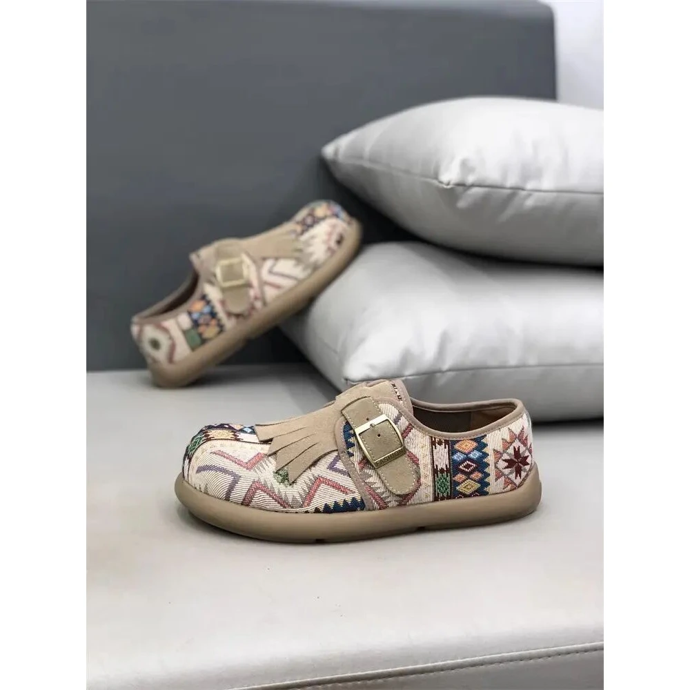 网红潮牌春新款简约拼色印花布面舒适时尚潮流百搭休闲男街头板鞋