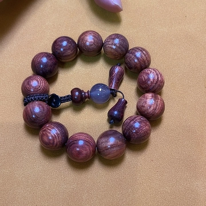 黄花梨/降香黄檀手串/手链1.8开门海油梨老料