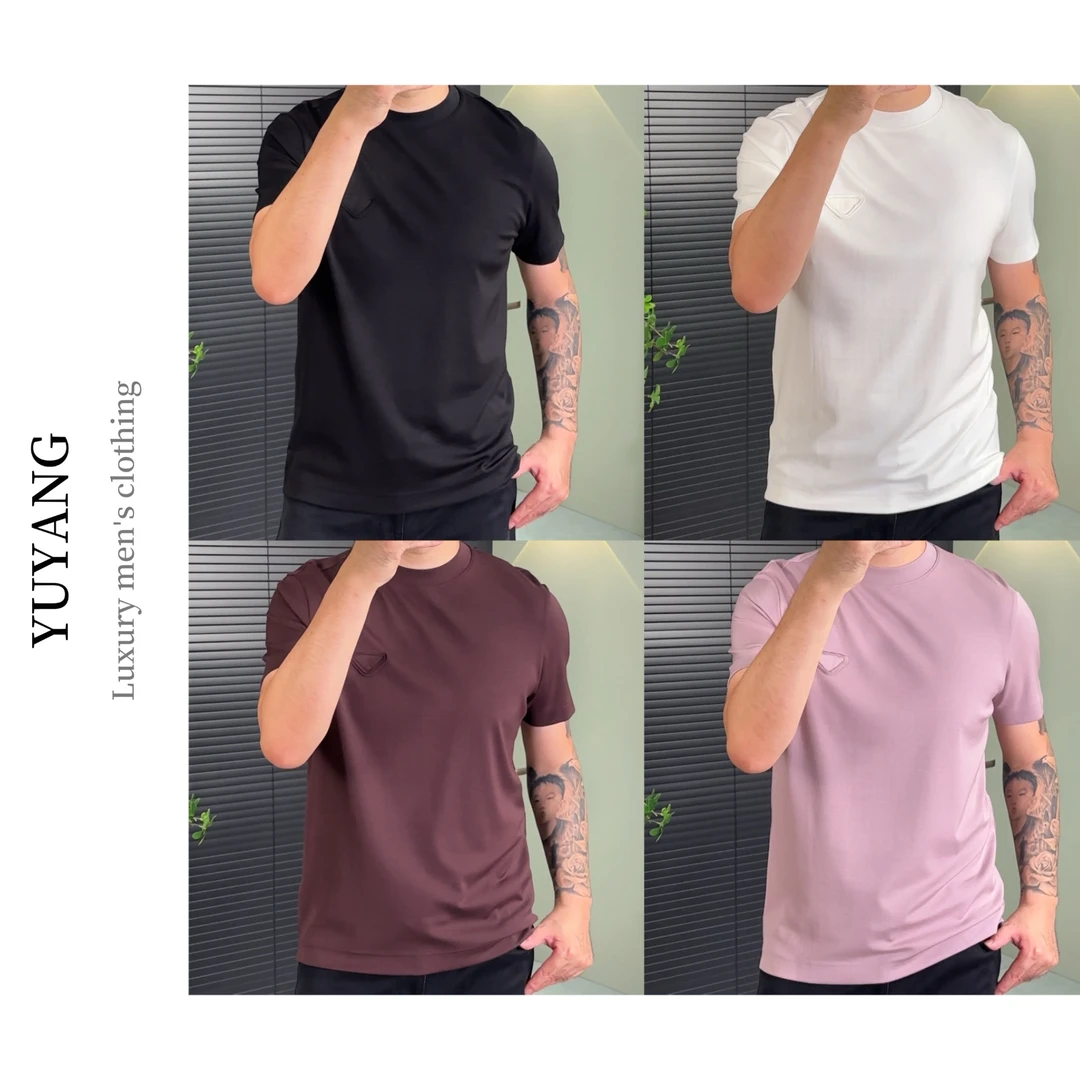 YUYANG奢品｜爵派儿_126男士高质感柔软亲肤 简约时尚 圆领内搭T恤
