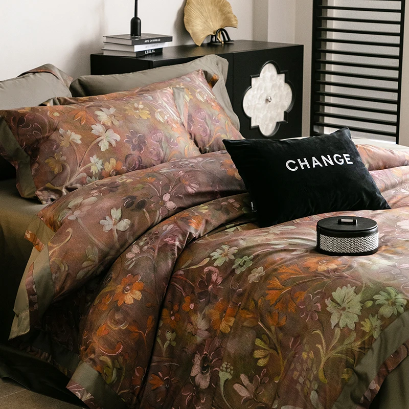 【香姐姐】高端美式120支长绒棉全棉四件套被套双人1.8春夏床上用品