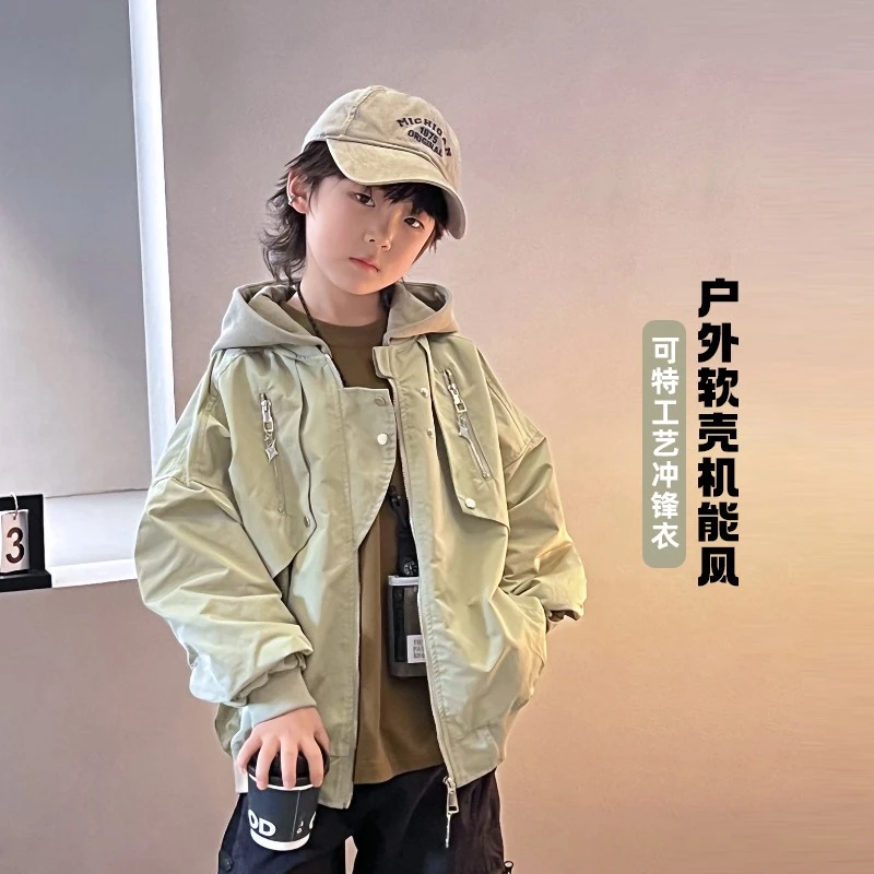 儿童连帽休闲外套夹克衫上衣 5032507O5