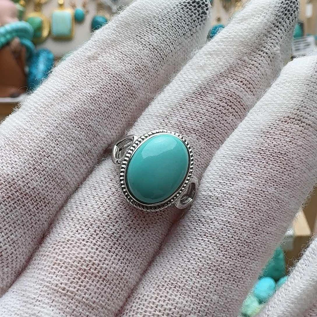 绿松石配饰银S925镶嵌