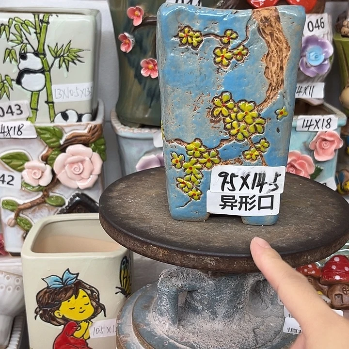 紫砂花盆粗陶材质多肉花盆