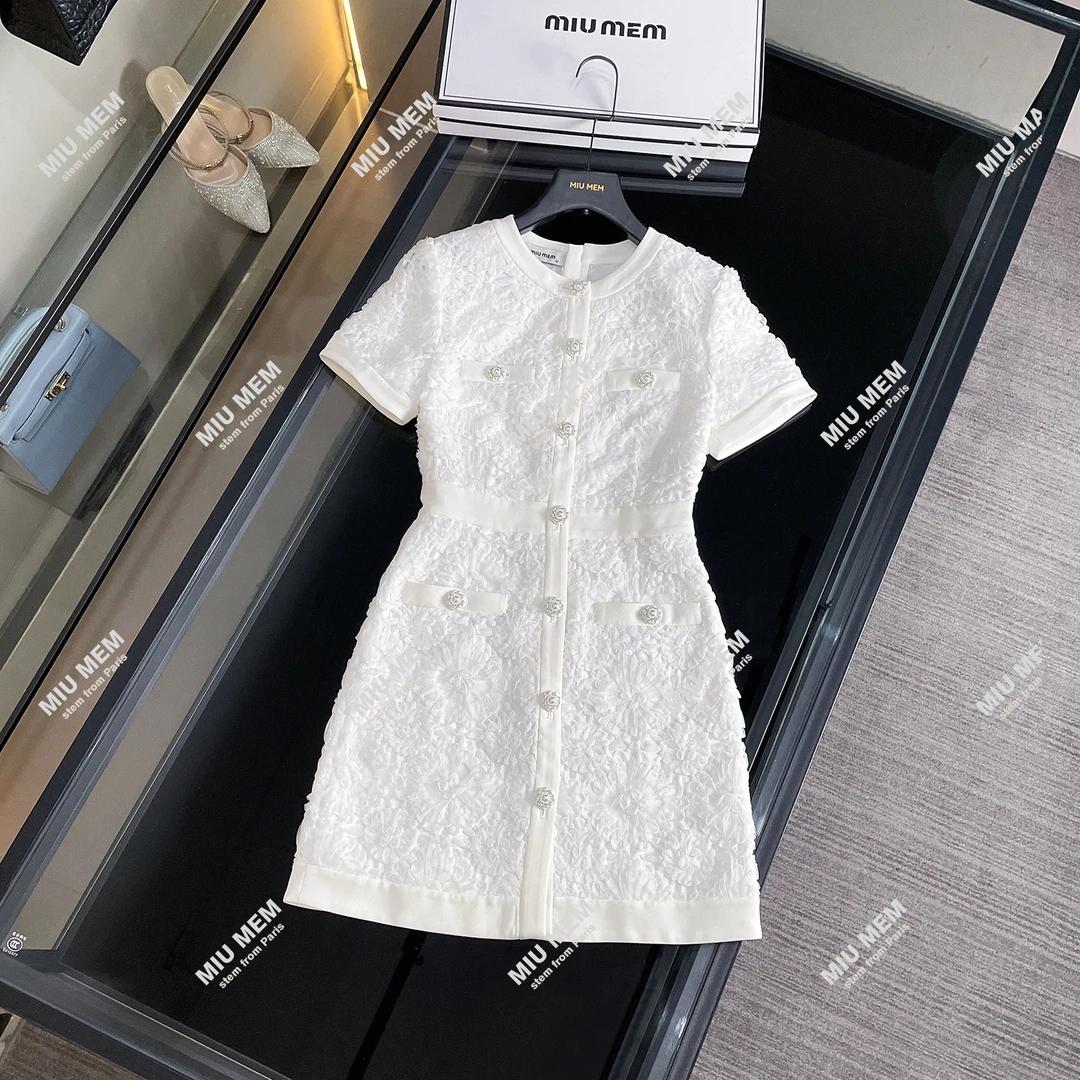 法式中长款修身设计师名媛设计感连衣裙女DY6671