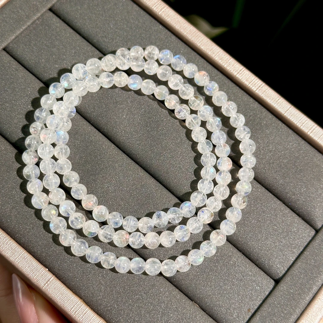 天然月光石多圈手串 多样性发其一 Y152