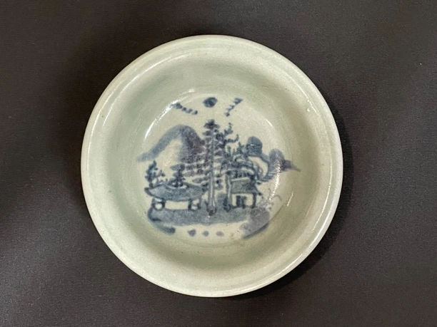 小号高脚中式糕点盘盘子迷你水果盘糖果瓜子茶点展示盘陶瓷青花瓷