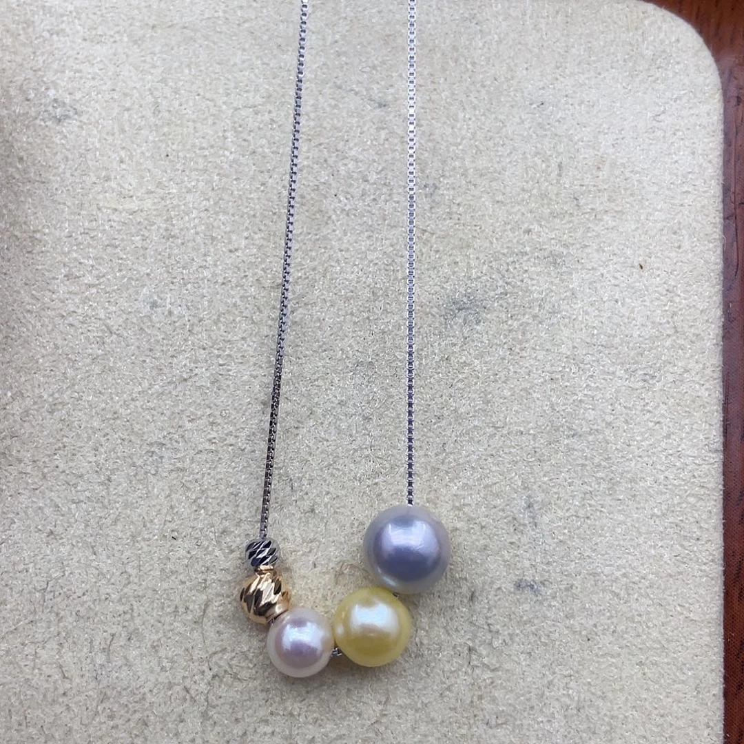 银S925镶嵌海水珍珠颈饰