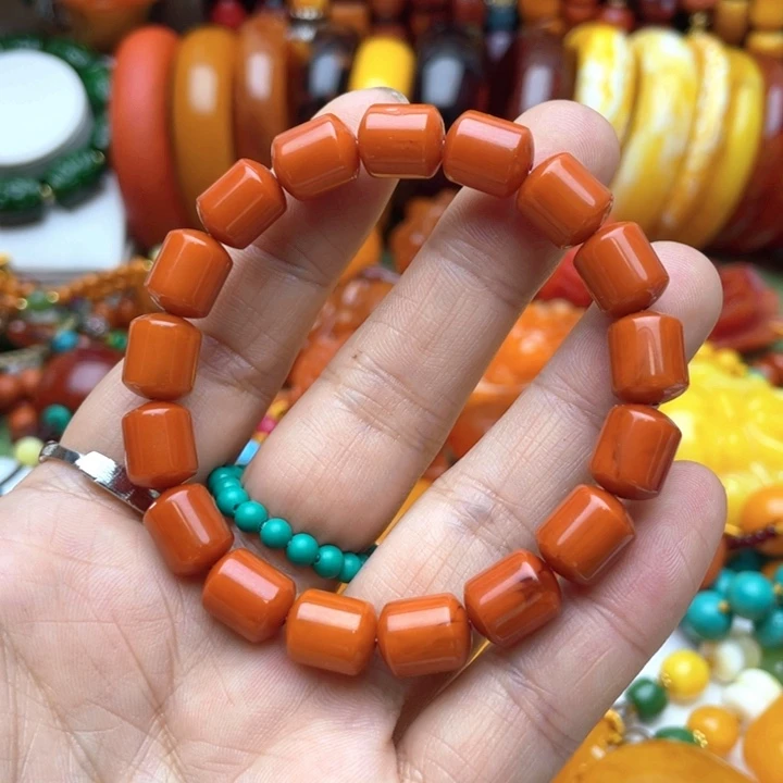 树脂制品8号桶珠手串