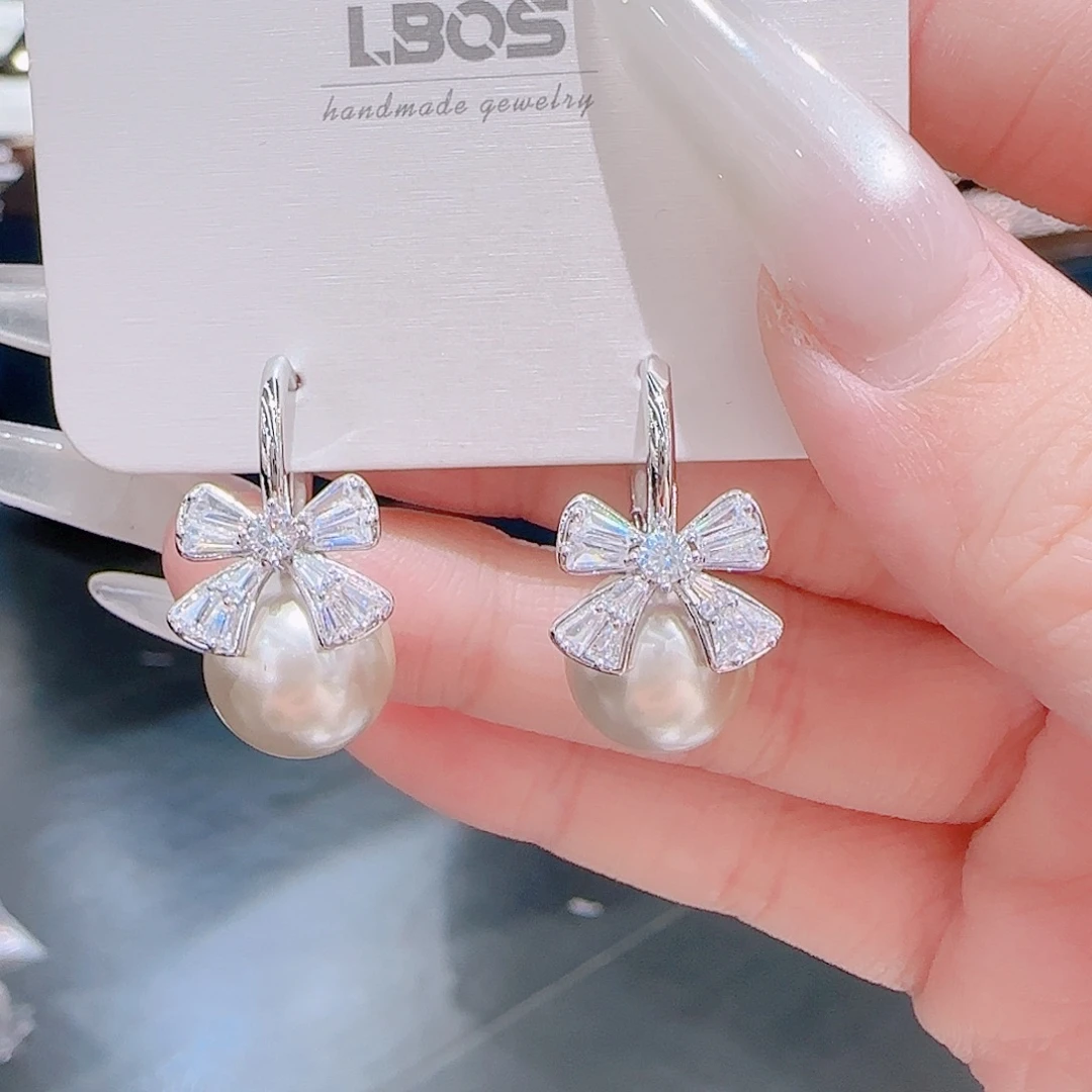 锆石铜合金925银耳环