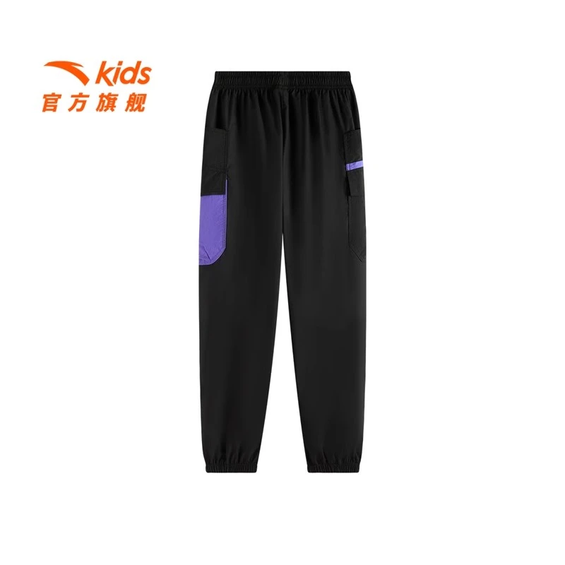 安踏儿童男大童运动长裤透气舒适亲肤中大童百搭卫裤352528505