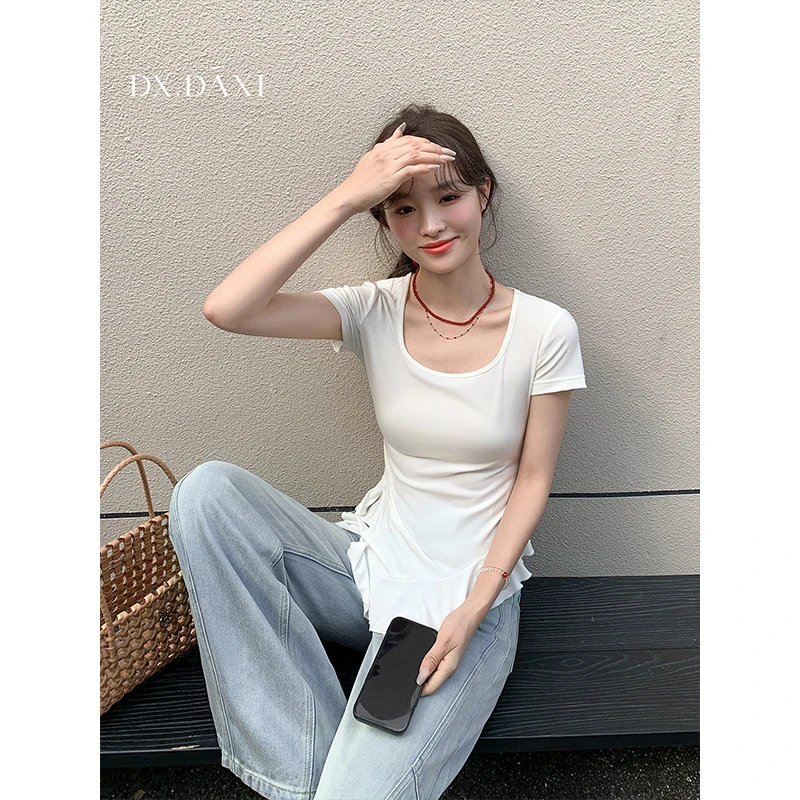 代大喜【假期报刊】短袖女款爆款2025新款T恤夏季百搭半袖休闲上衣