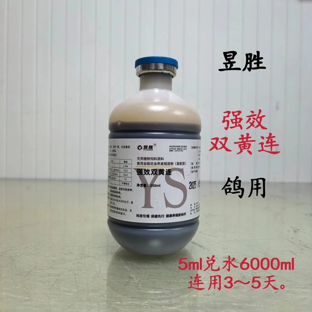 广东昱胜强效双黄连250ml/瓶赛鸽清热解毒比赛期种鸽期换羽期营养