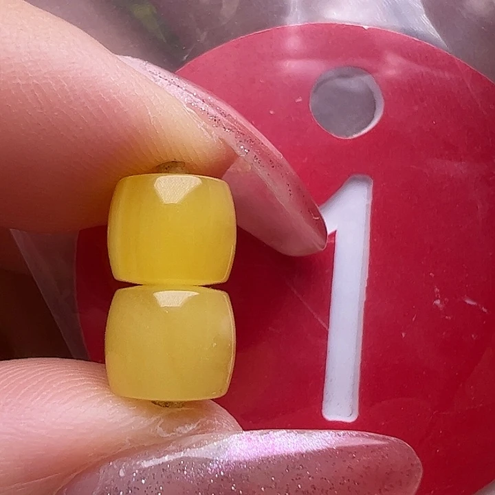 未镶嵌蜜蜡裸石7mm直切