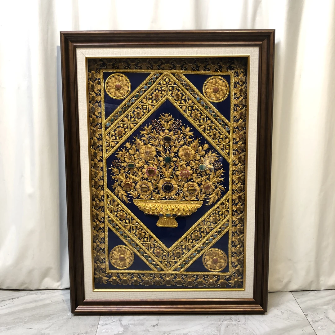 BORCH/博瑞奇铜丝刺绣画精品挂画空间装饰摆件（09420）