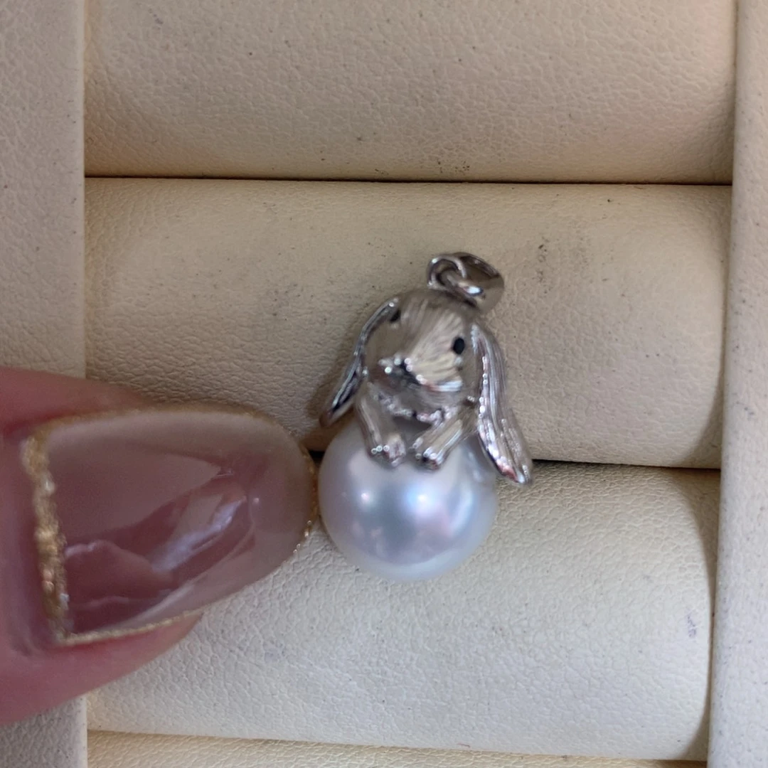 海水珍珠银S925镶嵌颈饰