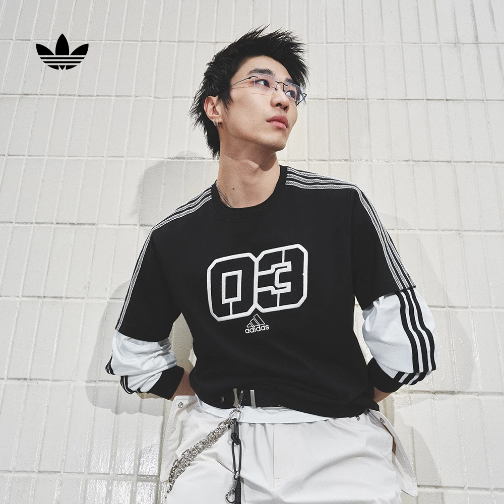 阿迪达斯三叶草纯棉运动上衣圆领短袖T恤男夏季新款adidas JX2633