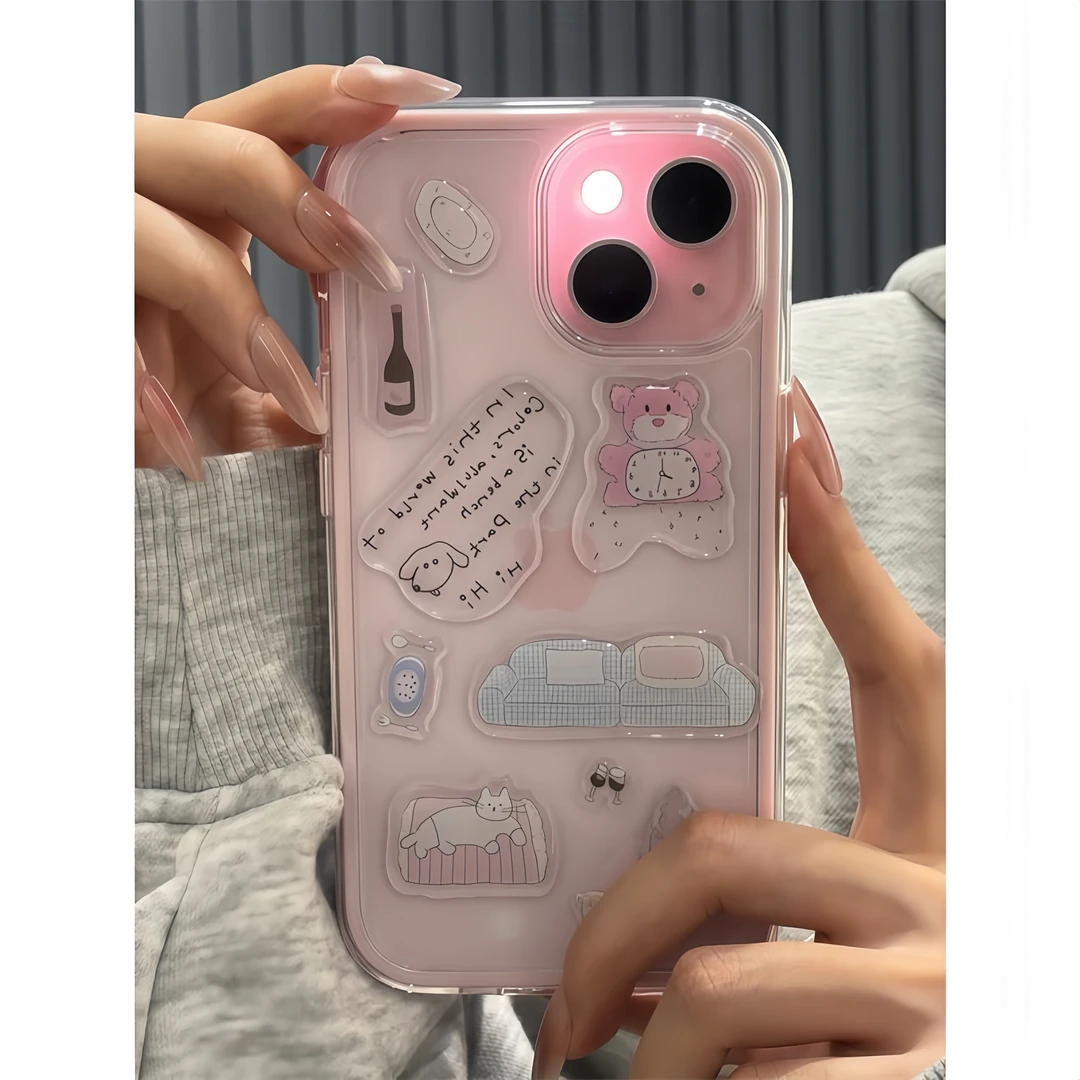 歌诗丹途少女DIY滴胶贴纸适用苹果15/16promax手机壳iPhone14/13