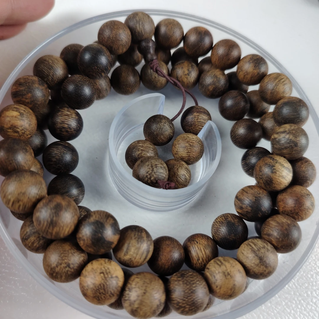 《2026新品》金三角虎斑瘤疤棋12mm68颗脖挂手持手串