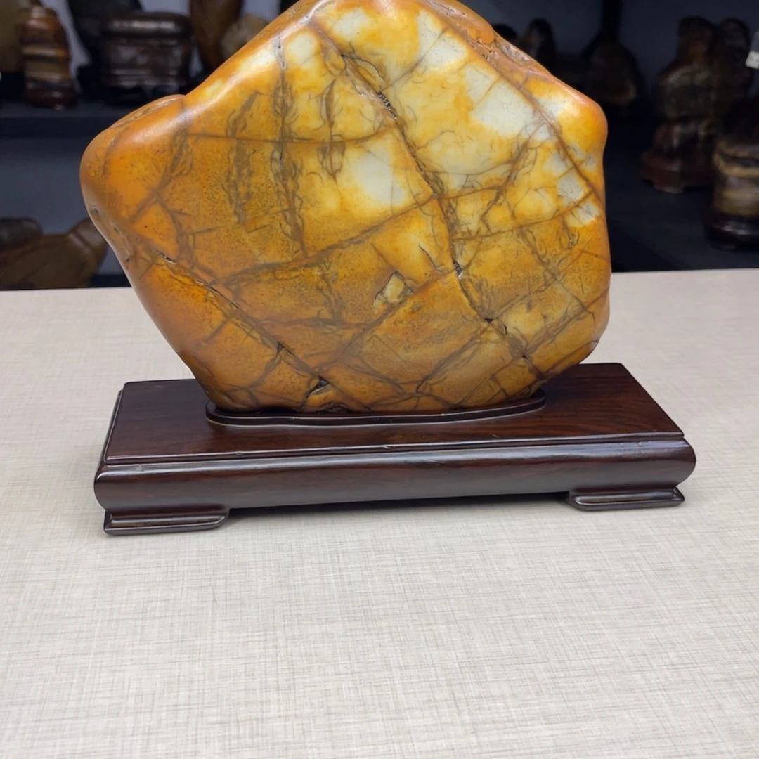 石材广西大化彩玉石配底座