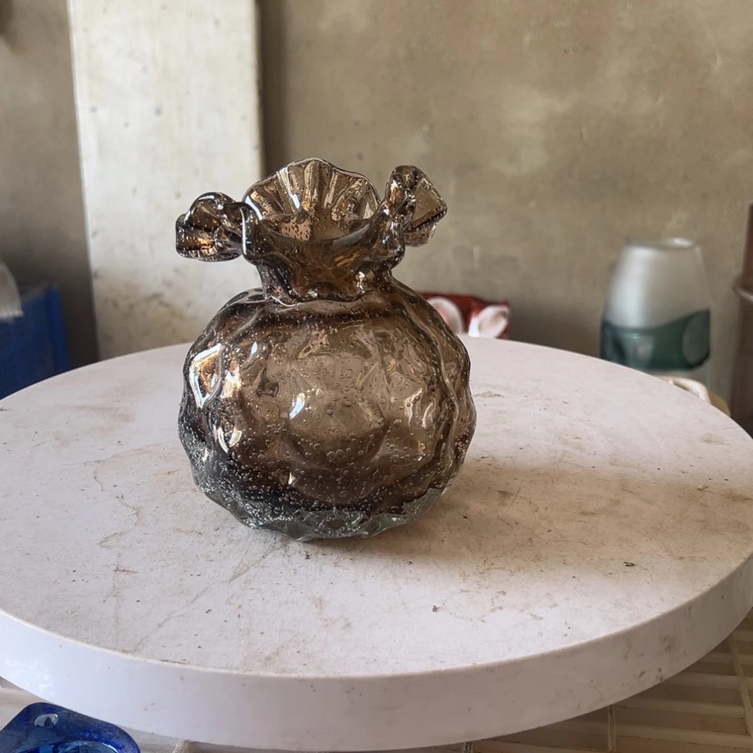 弘扬琉璃花器微瑕高度14