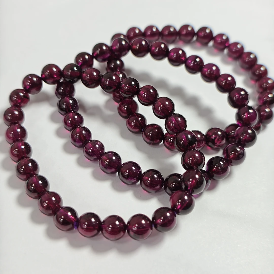 【书记甄选】天然石榴石单圈手链 多样性发一件 约7mm 3271HT