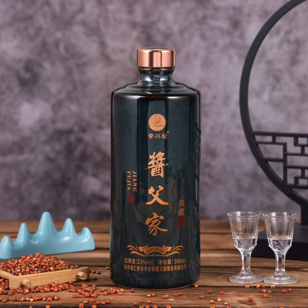 JIANGFUJIA/酱父家典藏白酒自饮纯粮大曲坤沙酱香型500ml53%Vol